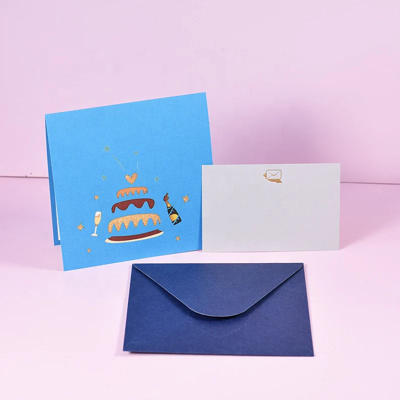 3D Birthday Cake Greeting Card & 1pc Envelope - Image 4