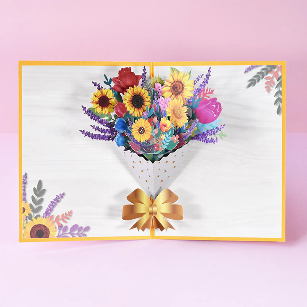 3D Handmade Flower Greeting Card & 1pc Envelope - Image 2