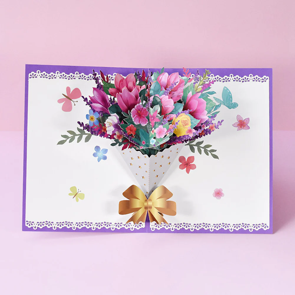 3D Handmade Flower Greeting Card & 1pc Envelope - Image 2