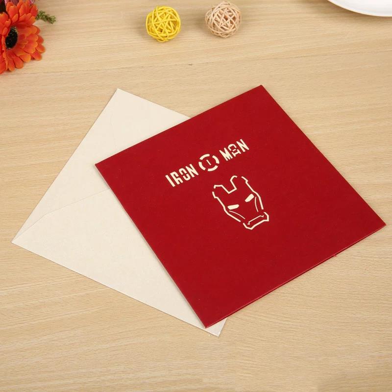 3D Iron Man Greeting Card & 1pc Envelope - Image 4