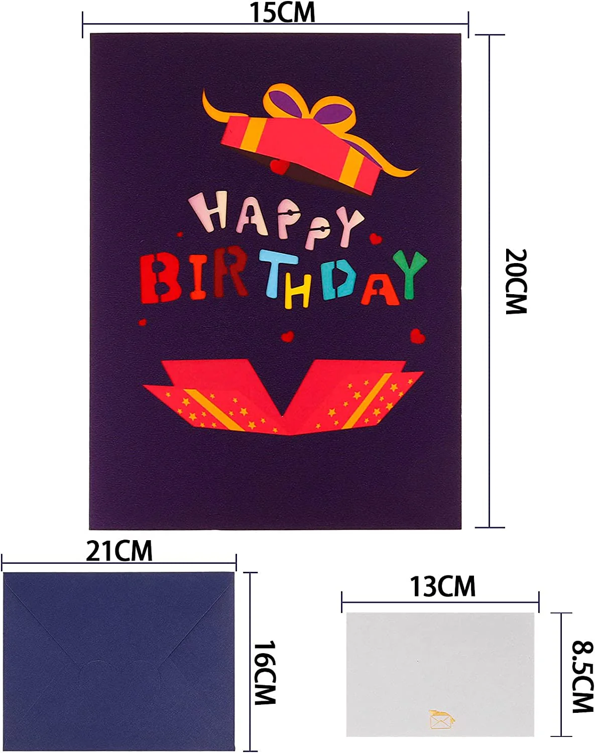 3D Pop Up Birthday Greeting Card & 1pc Envelope - Image 6