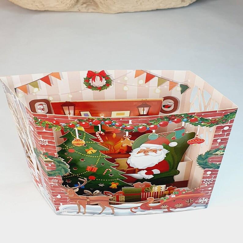 3D Santa Luxury Greeting Card & 1pc Envelope - Image 4
