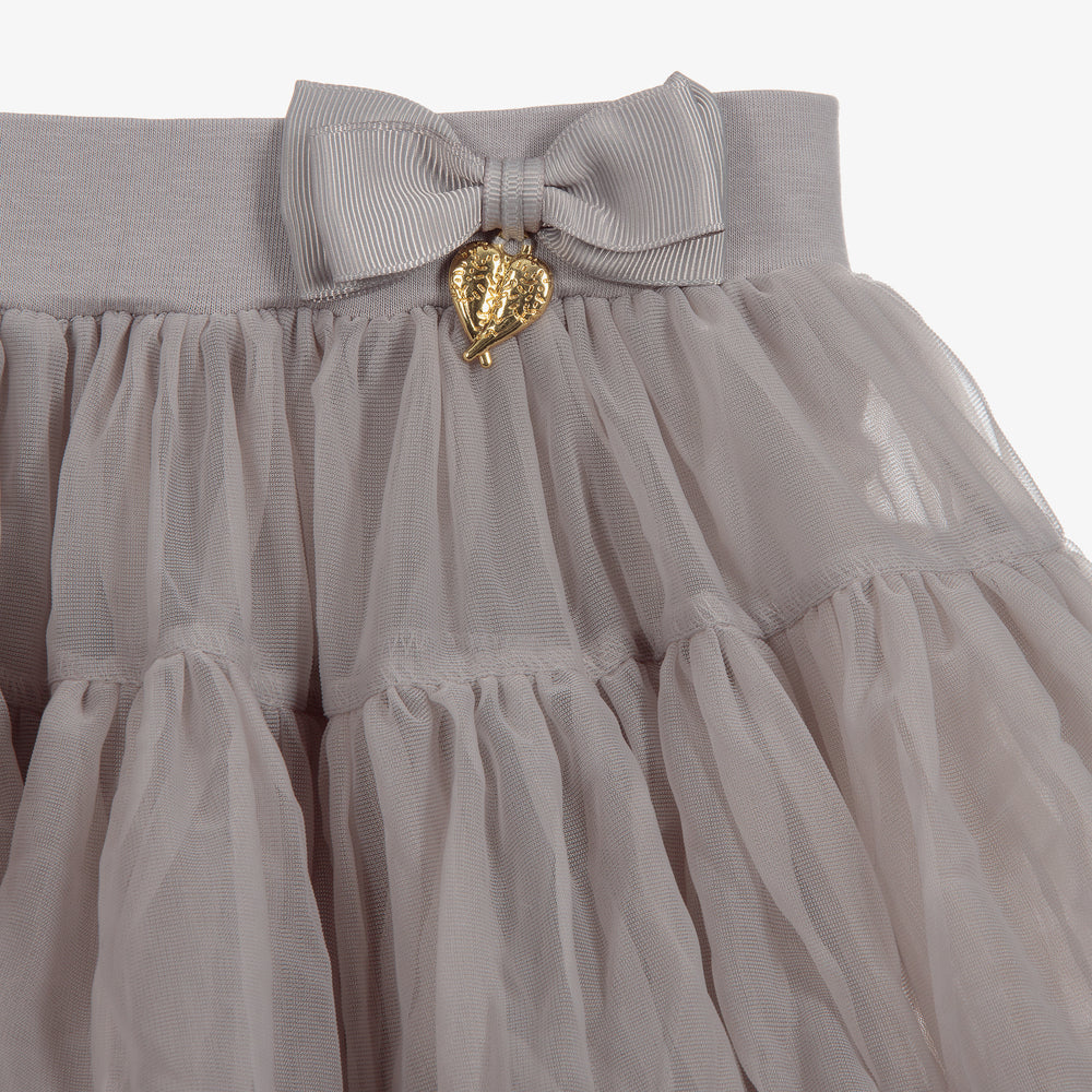 Angel's Face Charm Tutu Skirt - Ash Grey - Image 3