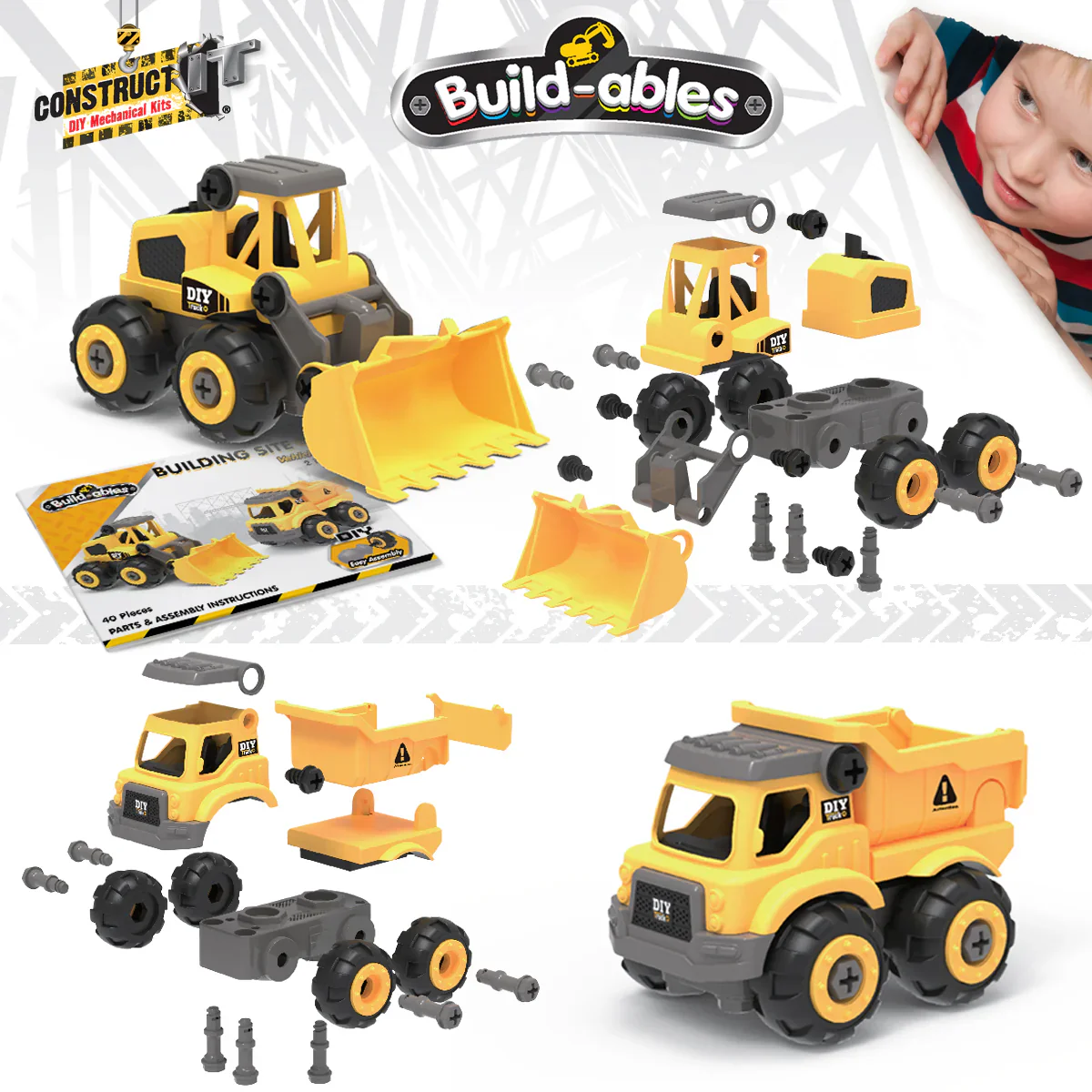 Construct IT Build-ables - Building Site Vehicles 2 in 1 - Image 2