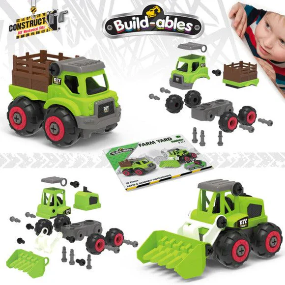 Construct IT Build-ables - Farm Yard Vehicles 2 in 1 - Image 3