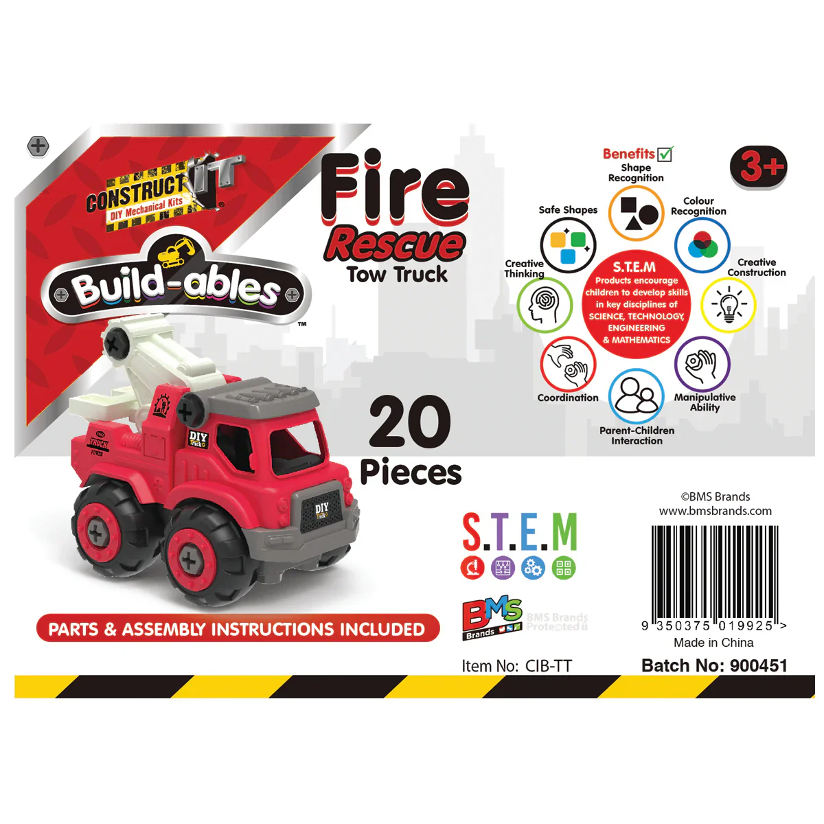 Construct IT Build-ables Fire Rescue Tow Truck - Image 5