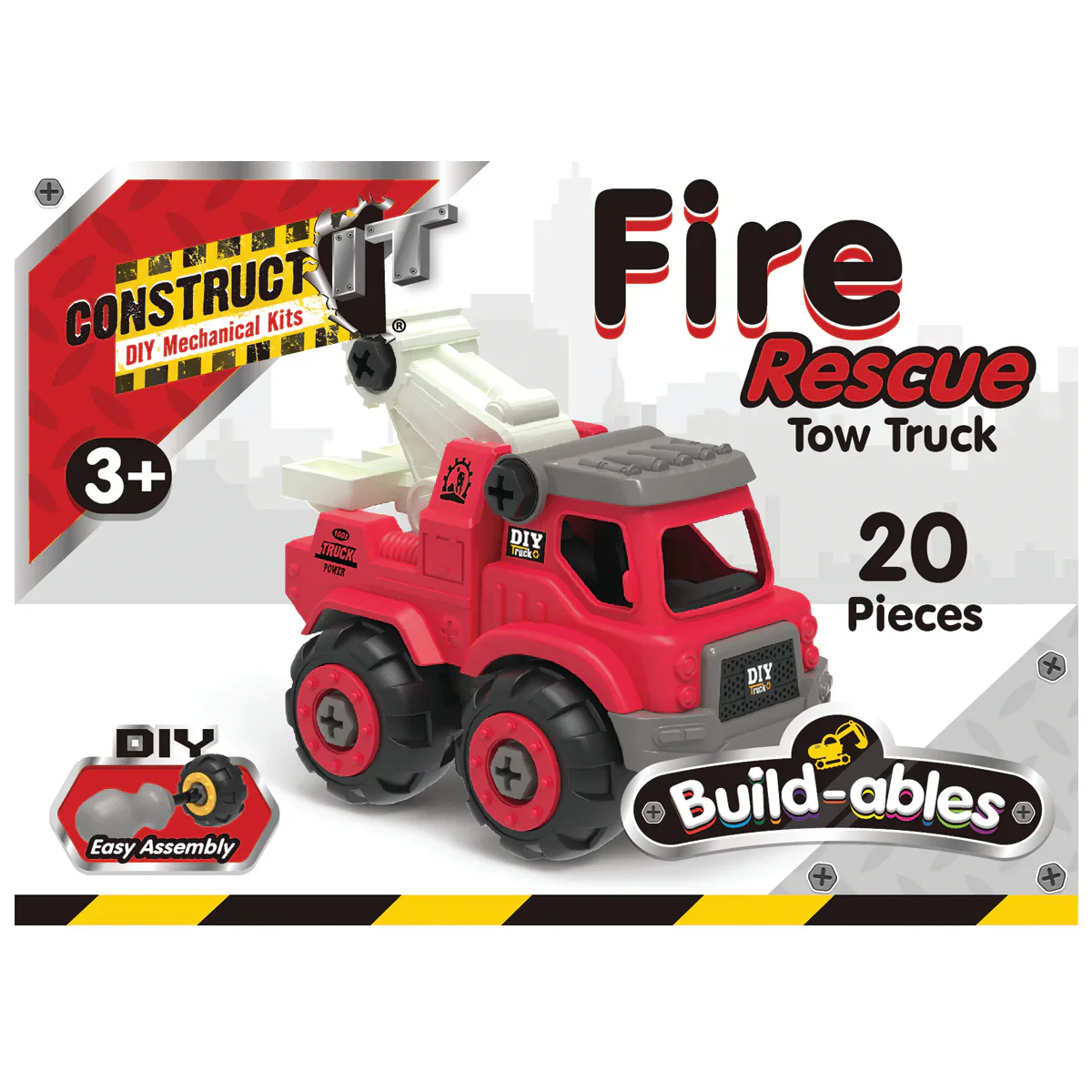 Construct IT Build-ables Fire Rescue Tow Truck - Image 6