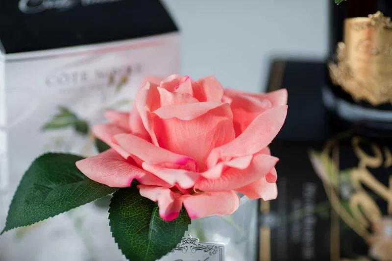 CÔTE NOIRE PERFUMED NATURAL TOUCH SINGLE ROSE - CLEAR - WHITE PEACH - GMR05 - Image 4