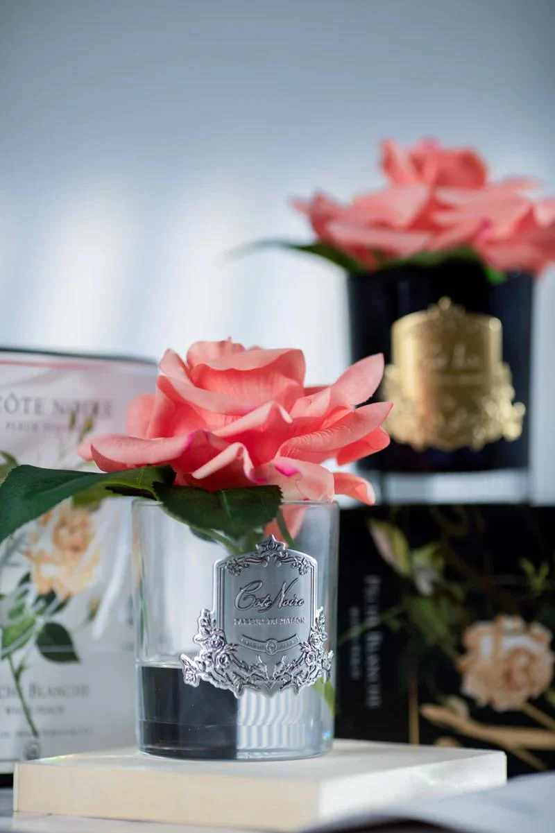 CÔTE NOIRE PERFUMED NATURAL TOUCH SINGLE ROSE - CLEAR - WHITE PEACH - GMR05 - Image 5
