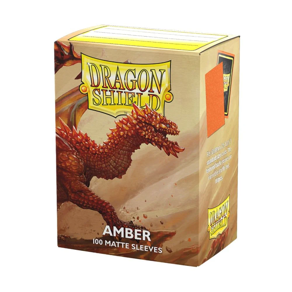 Dragon Shield: Amber - Matte Sleeves - Standard Size (100) - Image 3