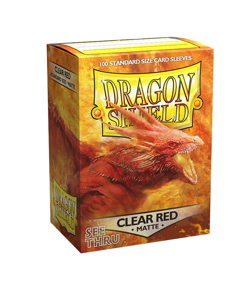 Dragon Shield: Clear Red - Matte Sleeves - Standard Size - Image 2