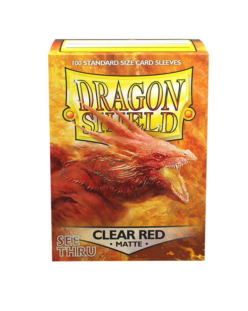 Dragon Shield: Clear Red - Matte Sleeves - Standard Size - Image 3