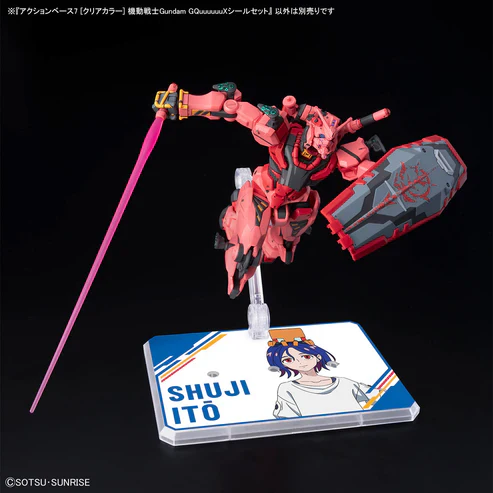 GUNDAM - ACTION BASE 7 (CLEAR COLOR) MOBILE SUIT GUNDAM GQUUUUUUX STICKERS SET - Image 6