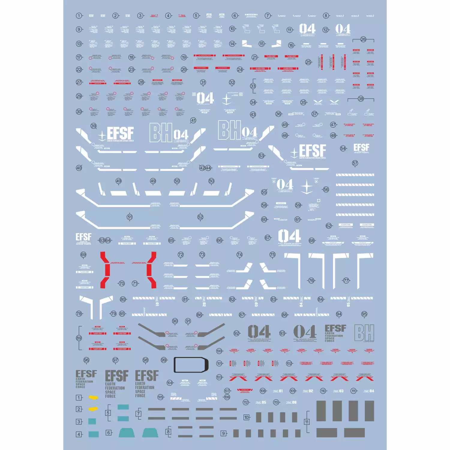 GUNDAM DECAL 191 MG 1/100 FULL ARMOR GUNDAM [GUNDAM THUNDERBOLT] - Image 2