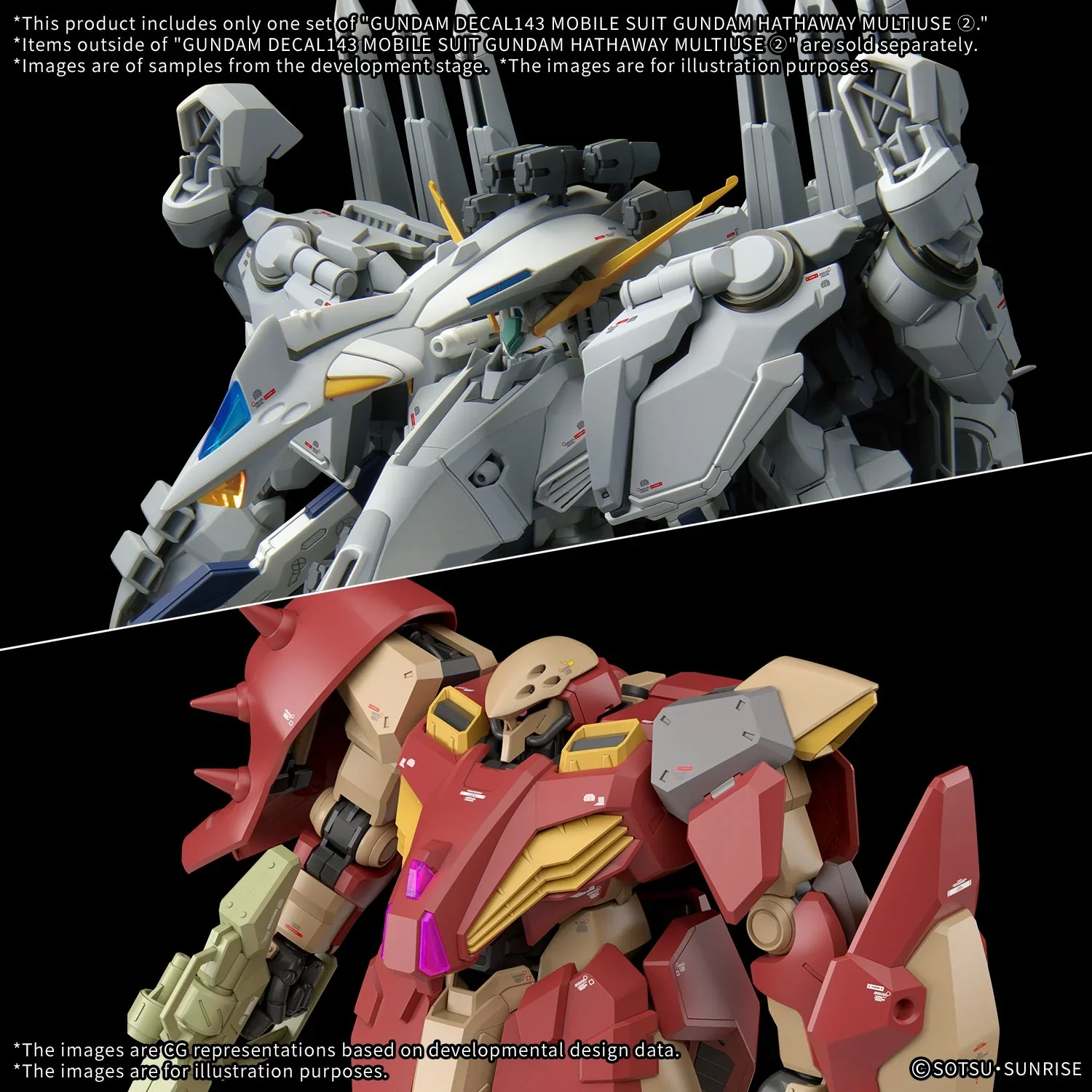 GUNDAM DECAL 143 MOBILE SUIT GUNDAM HATHAWAY MULTIUSE 2 - Image 2