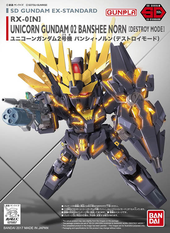 GUNDAM - SD GUNDAM EX-STANDARD 015 UNICORN GUNDAM 02 BANSHEE NORN DESTROY MODE - Image 7