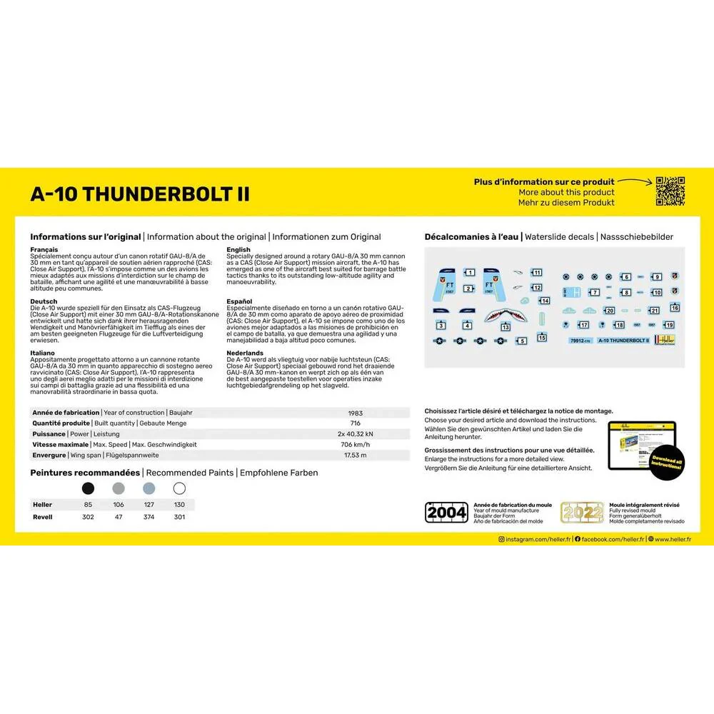 Heller - 1/144 A-10 THUNDERBOLT II - Image 4
