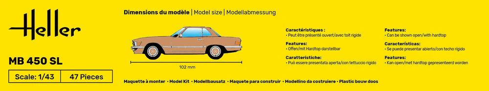 Heller - 1/43 MERCEDES-BENZ 450SL - Image 6