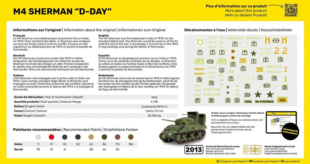 Heller - 1/72 M4 SHERMAN D-DAY - Image 4