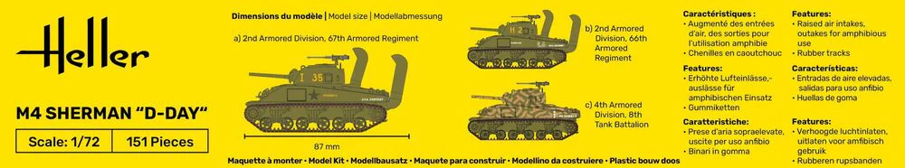 Heller - 1/72 M4 SHERMAN D-DAY - Image 6