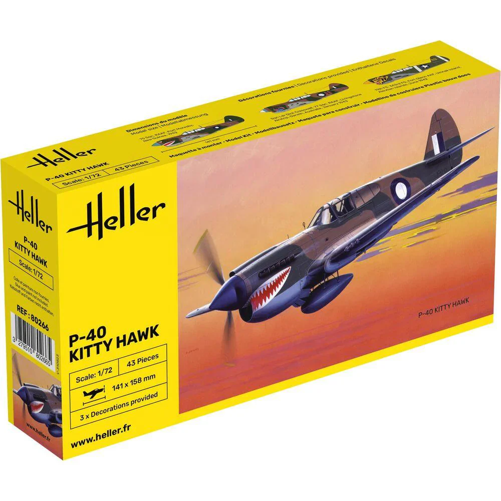 Heller - 1/72 P-40E KITTY HAWK WITH RAAF DECALS