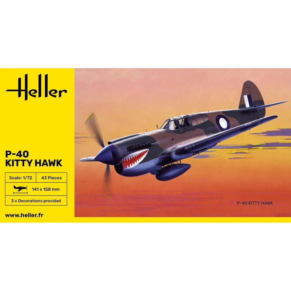 Heller - 1/72 P-40E KITTY HAWK WITH RAAF DECALS - Image 3