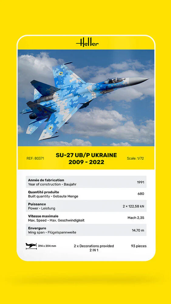 Heller - 1/72 SU-27 UB/P UKRAINE - Image 5