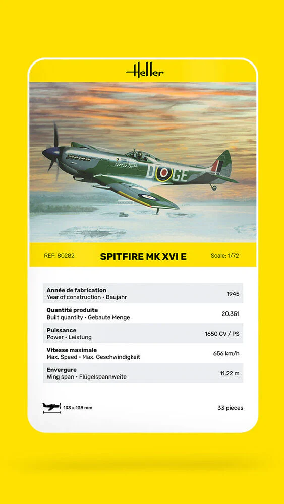 Heller - 1/72 SUPERMARINE SPITFIRE MK.XVI - Image 5