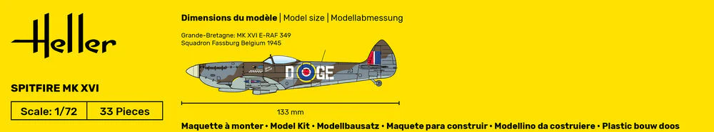 Heller - 1/72 SUPERMARINE SPITFIRE MK.XVI - Image 6
