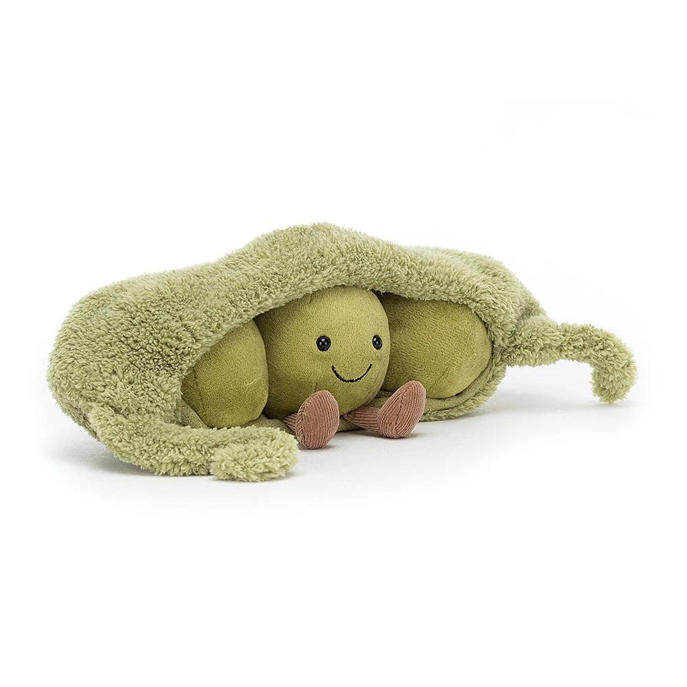JELLYCAT AMUSEABLE PEA IN A POD GREEN L10XW26XH9 CM