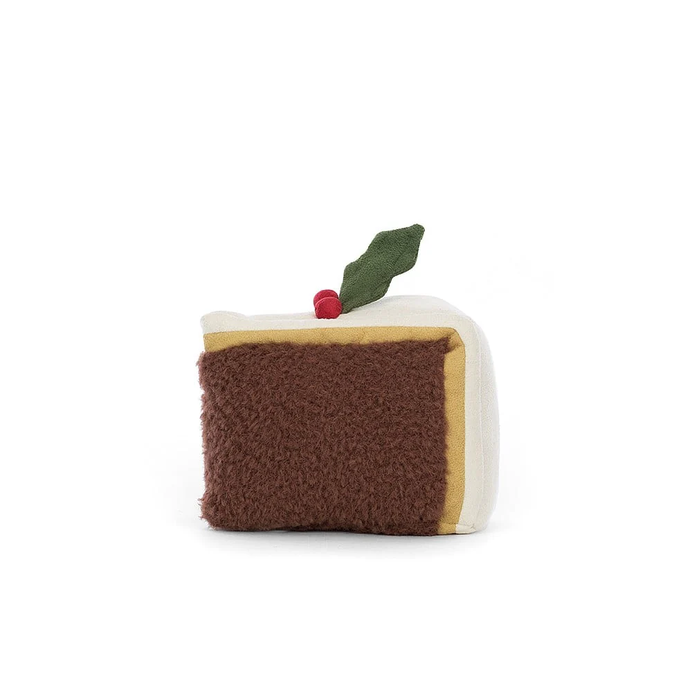 JELLYCAT AMUSEABLE SLICE OF CHRISTMAS CAKE MULTI-COLOR 8X12X10 CM - Image 2