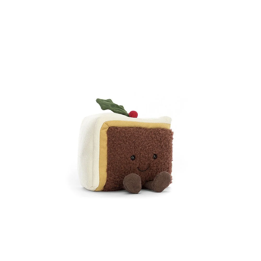JELLYCAT AMUSEABLE SLICE OF CHRISTMAS CAKE MULTI-COLOR 8X12X10 CM - Image 4