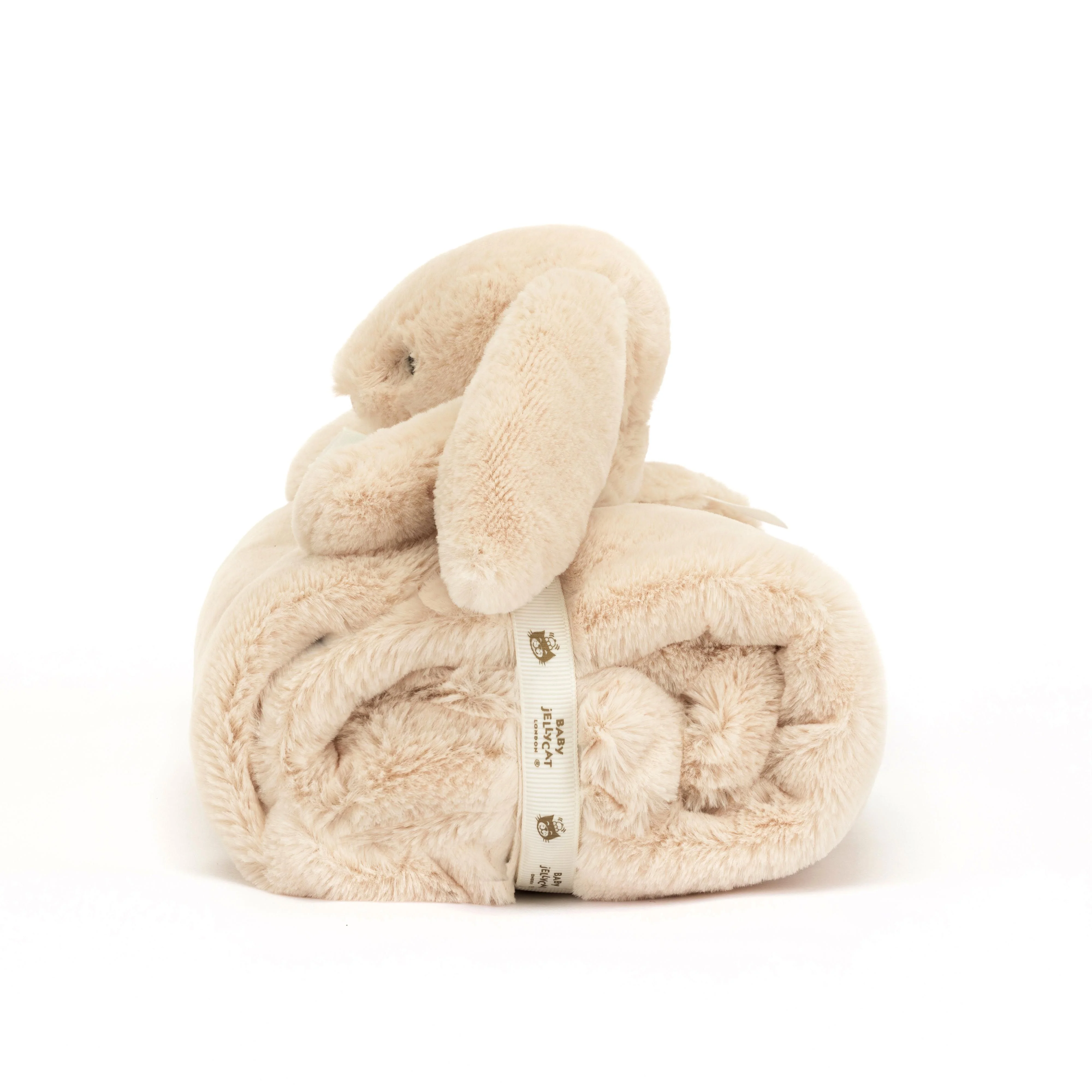 JELLYCAT BASHFUL LUXE BUNNY WILLOW BLANKIE BEIGE 9X70X56CM - Image 3
