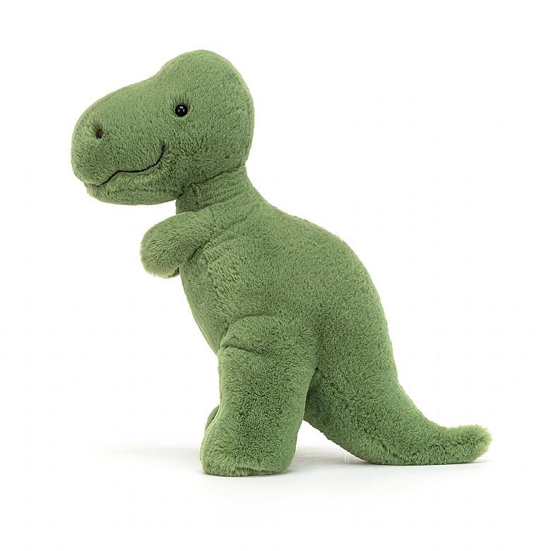 JELLYCAT FOSSILLY T-REX MEDIUM GREEN 28X14X28CM - Image 2