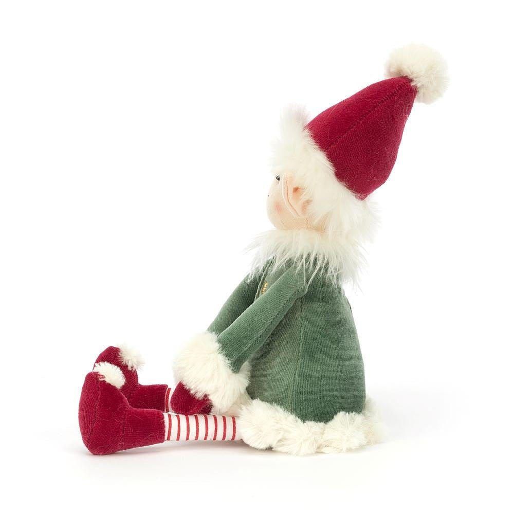 JELLYCAT LEFFY ELF MEDIUM MULTI-COLOURED 34X10X8 CM - Image 2