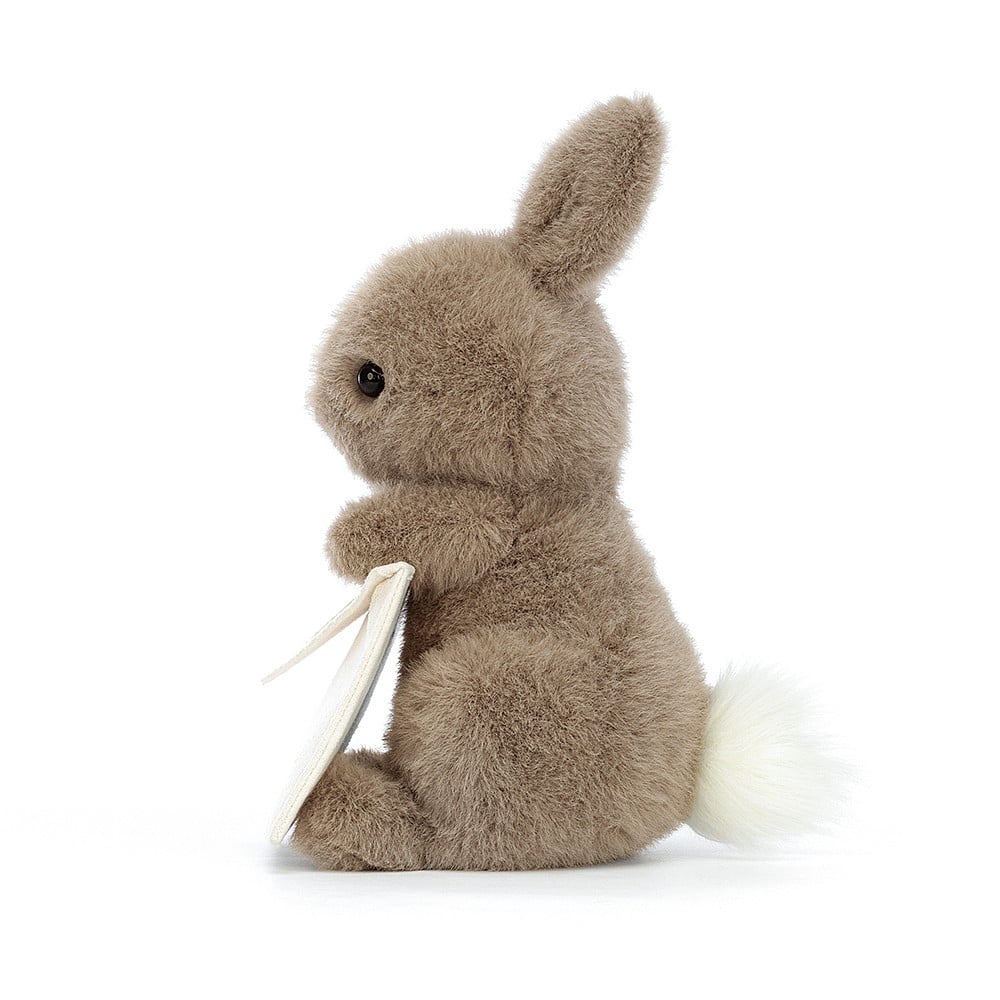JELLYCAT MESSENGER BUNNY BROWN 12X12X11CM - Image 2