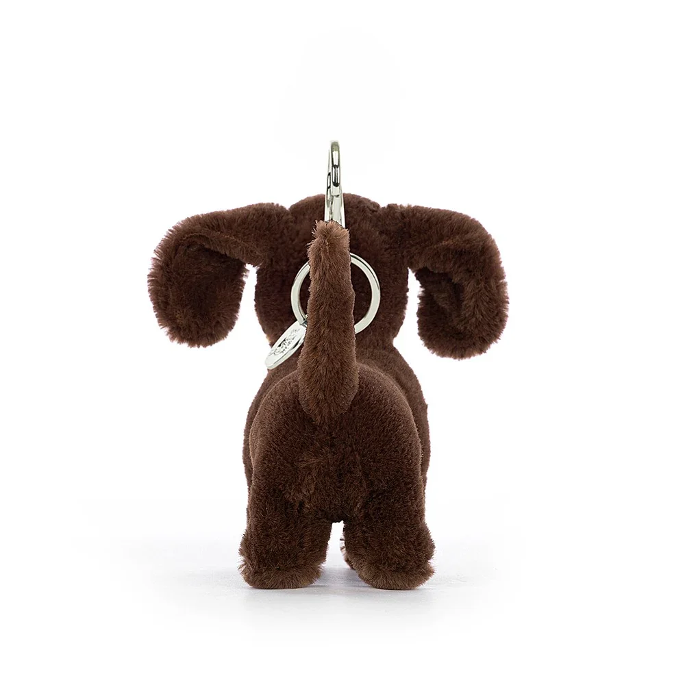 JELLYCAT OTTO SAUSAGE DOG BAG CHARM BROWN 11X4X11CM - Image 4