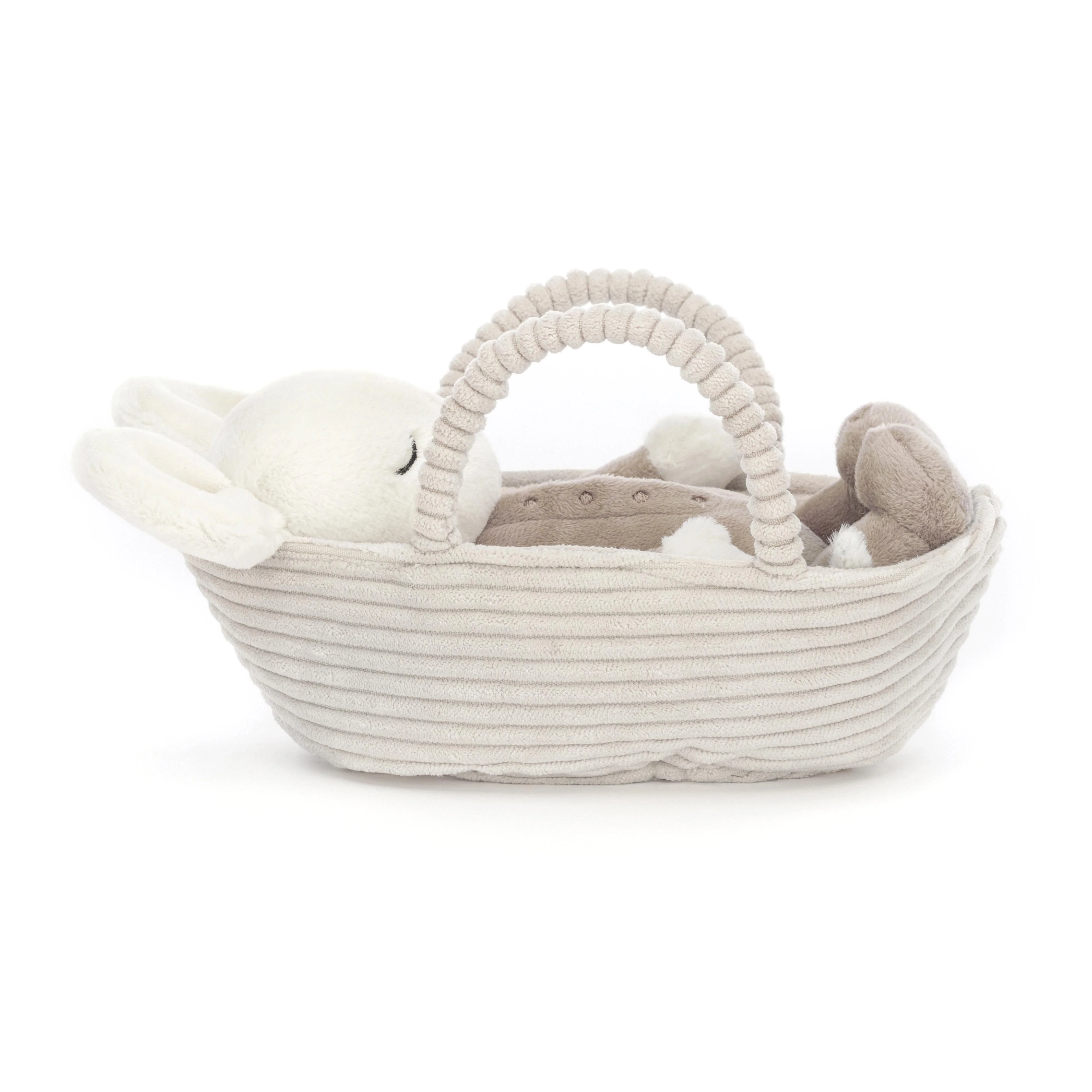JELLYCAT ROCK-A-BYE MOUSE CREAM 11X9X19CM - Image 3