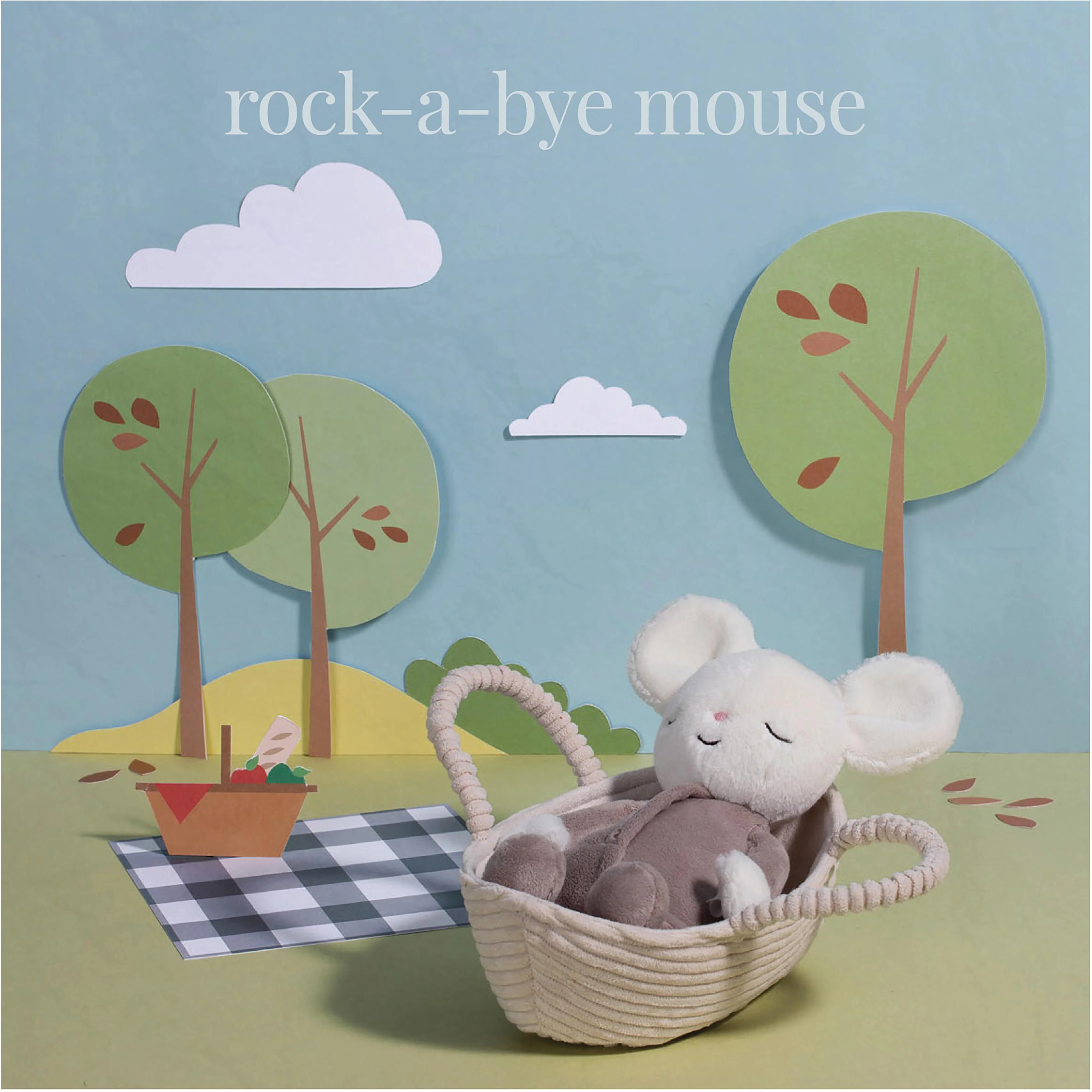 JELLYCAT ROCK-A-BYE MOUSE CREAM 11X9X19CM - Image 6