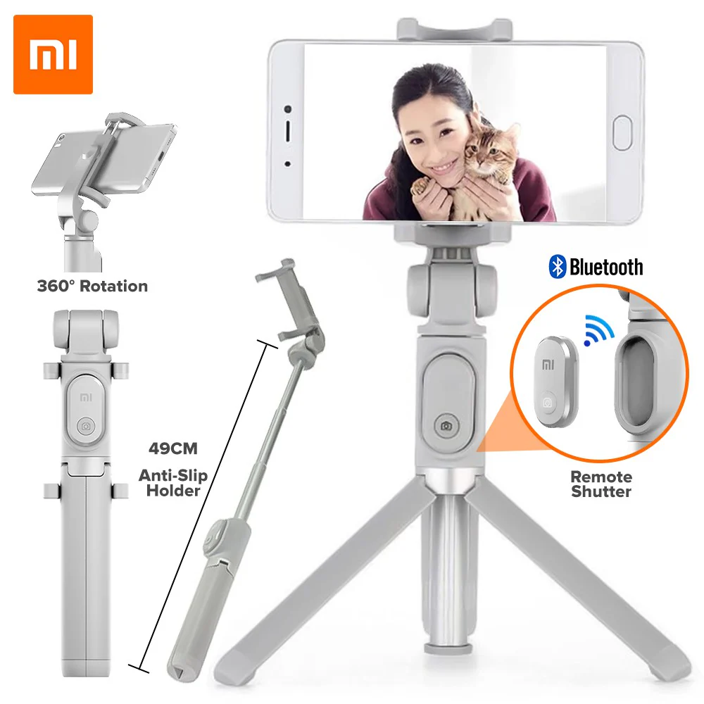 Xiaomi Mi Tripod Bluetooth Selfie Stick - Black & Grey - Image 5