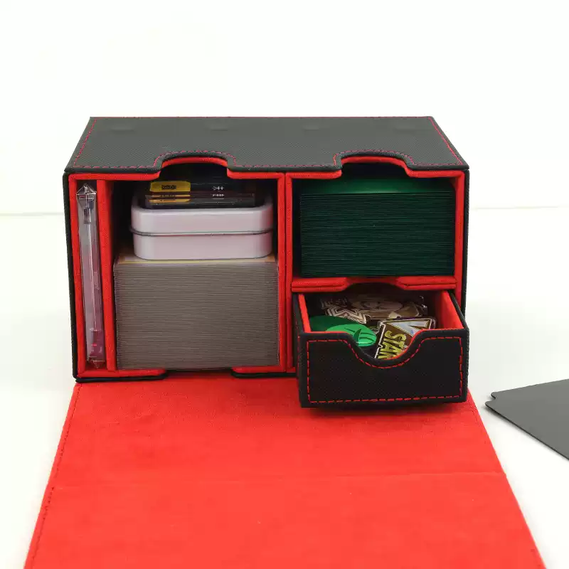 MUNTO - Trading Card Game Pro Deck Box - Black/Red (160+ Cards) - Image 3