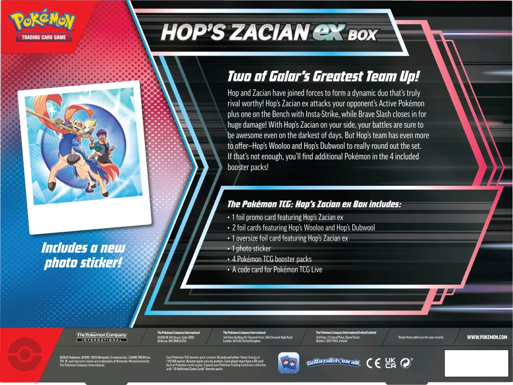 Pokemon TCG: Hop's Zacian ex Box - Image 2