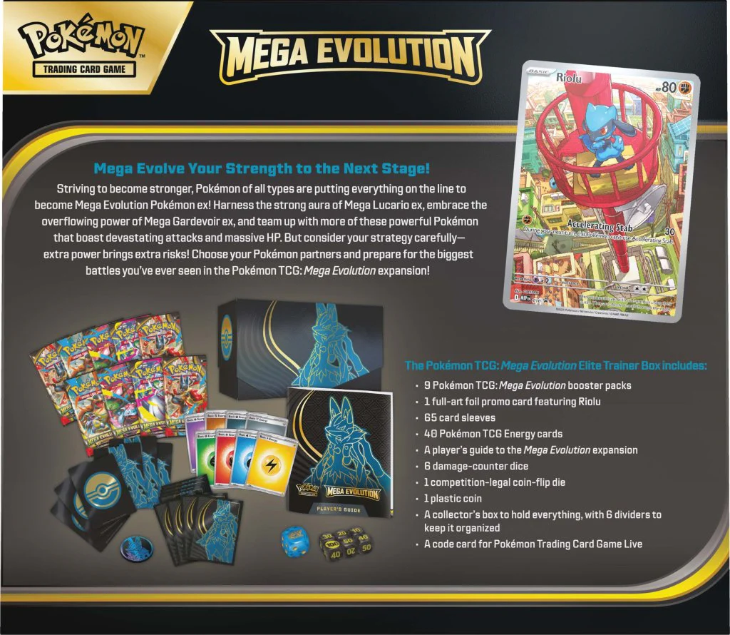Pokemon TCG Mega Evolutions 1 Elite Trainer Box (Pre-Order)(Limit 2 per Customer) - Image 6