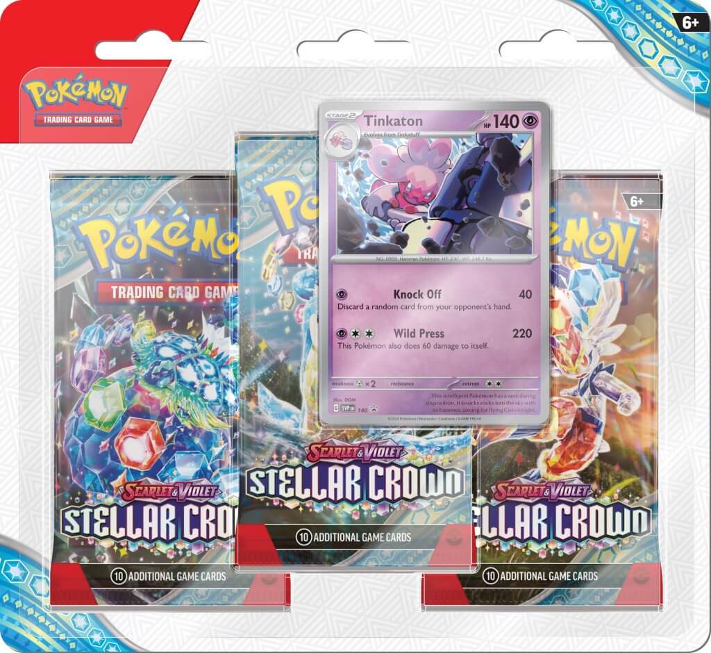 Pokemon TCG: Scarlet & Violet 7 Stellar Crown Three Booster Blister - Image 3