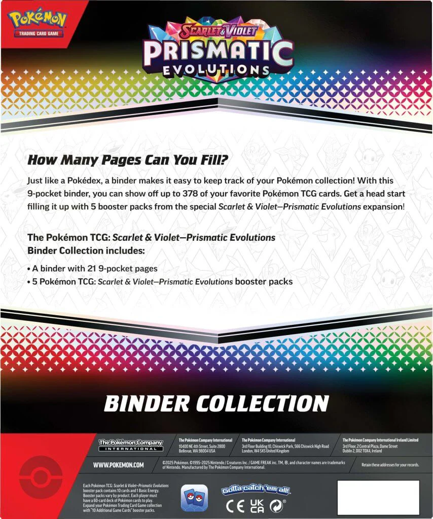 Pokemon TCG: Scarlet & Violet 8.5 Prismatic Evolutions Binder Collection - Image 4