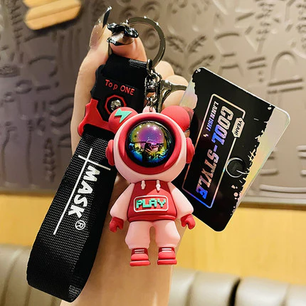 POP Keychain - Astronaut Bear - Red