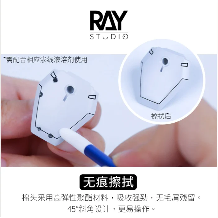 Ray Studio Model Kit Metal Washable Cleaning Cotton Swabs - Image 7