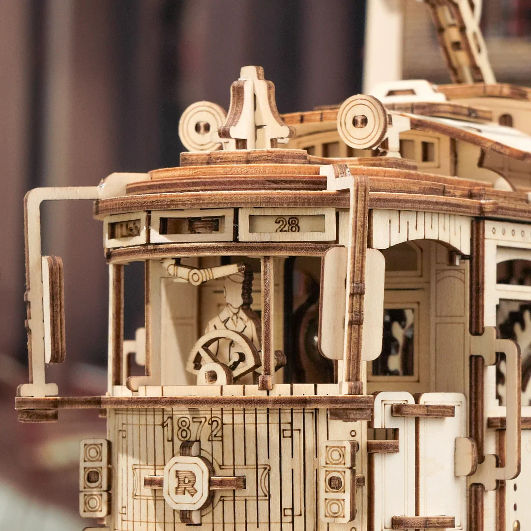 Robotime ROKR Classic City Tram 3D Wooden Puzzle LK801 - Image 4