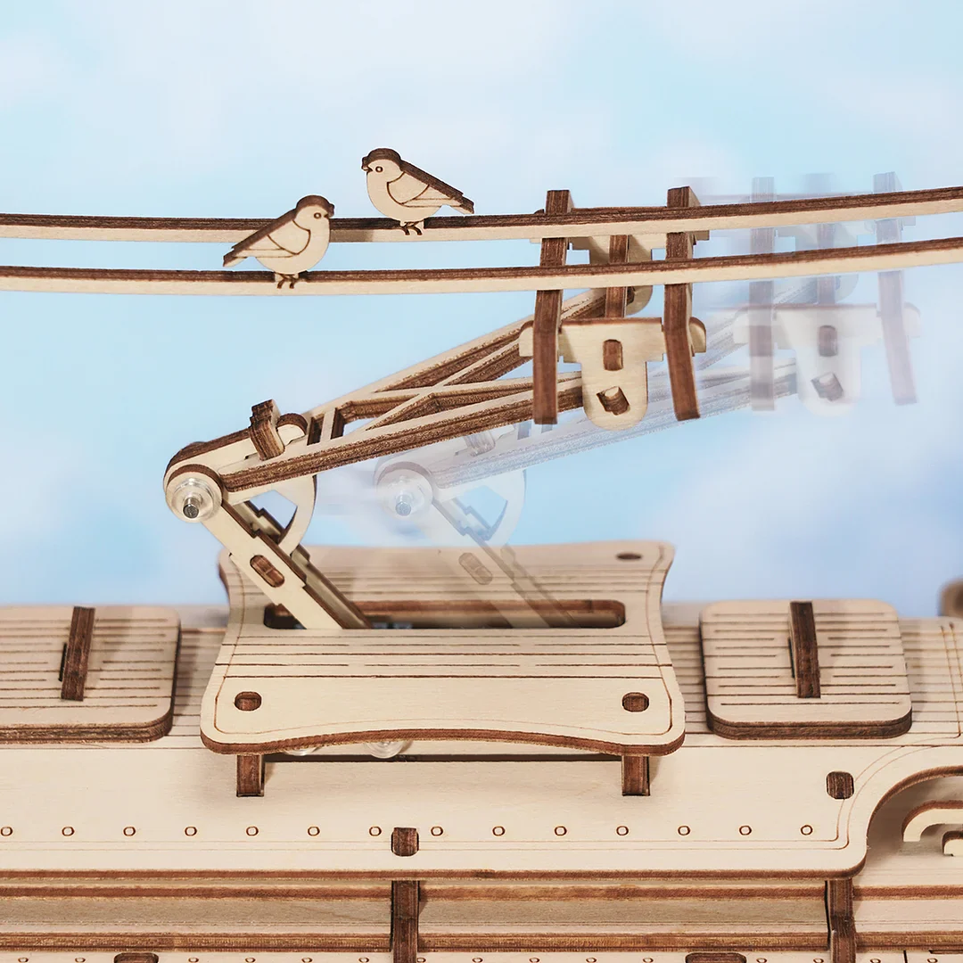 Robotime ROKR Classic City Tram 3D Wooden Puzzle LK801 - Image 7