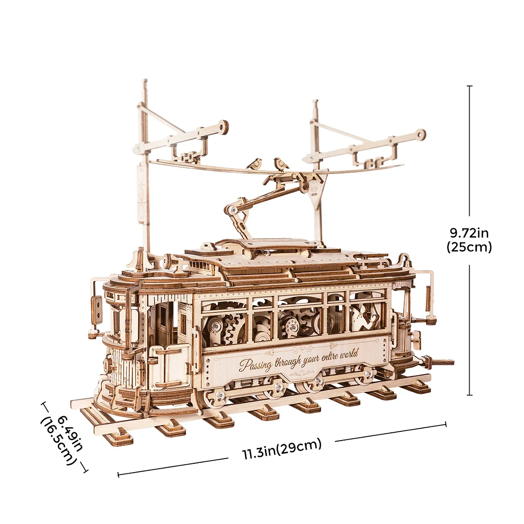 Robotime ROKR Classic City Tram 3D Wooden Puzzle LK801 - Image 8